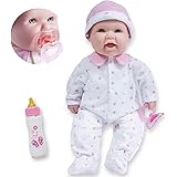 JC Toys - La Baby | Caucasian 16-inch Medium Soft Body Baby Doll | Washable | Removable Pink Outfit w/ Hat and Pacifier | for