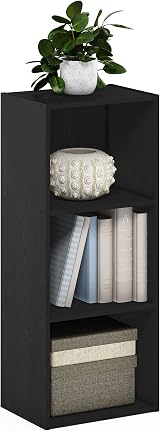 Furinno LUDER 3-Cube Bookshelf Blackwood 30.5W x 80H x 23.6D cm