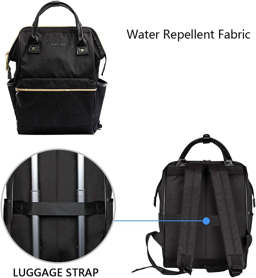 KROSER Laptop Backpack 15.6 Inch Stylish School Computer Backpack Doctor Bag Water Repellent College Casual Daypack with USB Port Travel Business Work Bag for Men/Women-Black: Computers & Accessories