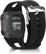 kwmobile Silicone Strap for Garmin Forerunner 10 15 L Size Black Replacement view 2