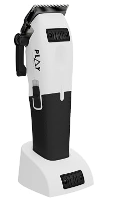 TPOB Play Barber Hair Clippers for Men 7500 RPM with Rubber Grips (White)