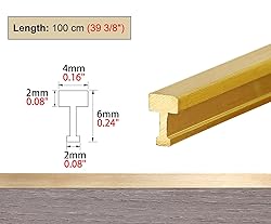 Brass Floor Transition Strip Wood to Tile, Extra