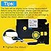 Fimax Compatible Label Tape Replacement for Brother TZe-231 TZe231 P-touch PTD210 PTH110 PTD600 PT-400 Cube Label Makers (12mm 0.47 Black on White,2PK)