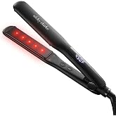 Nicky Clarke Infrared Flat Iron, Pro Titanium Hair Straightener for Women | Titanium 1.25 inch flat iron with infrared heat and adjustable temp for straightening, curling, frizz control &amp; salon shine