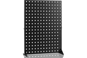 STORAGE STANDARD Pegboard Display Stand for Craft Shows & Fairs - Metal Jewelry Retail Display for Selling Accessories, Earring, Pin Stands for Retail Stores, Vendors & Events - 17" x 13”, Black
