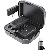 Jubolion Wireless Lavalier Microphone for iPhone/Android Phone/Laptop/PC, Mini Lapel Mic with 50H Battery Life Charging Case, 100FT Range and Noise Reduction, for Video Recording, Streaming, TikTok