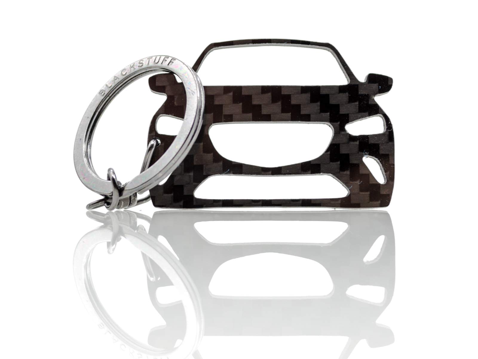 BlackStuff Carbon Fiber Keychain Keyring Ring Holder Compatible with CX3 BS-641