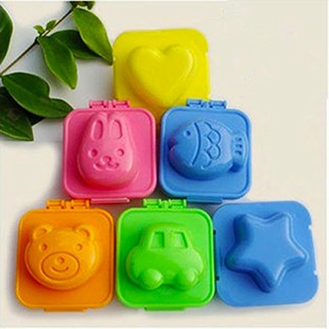Jooks Mini Kuchen-Form Silikon Backformen-Set Sushi-Reis Mold Bento Maker Sandwich Cutter Dekorieren Mould Für Cupcakes Gugel