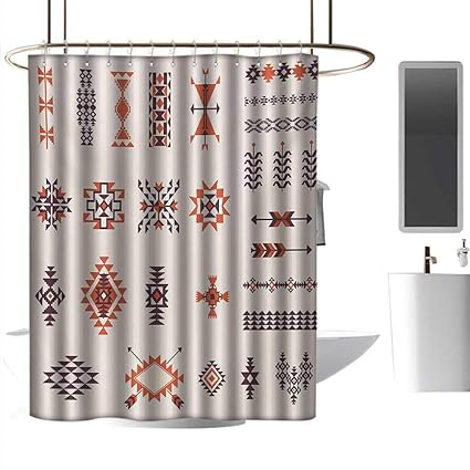 Amazon Com Coolteey Shower Curtains Fabric Without Hooks Native