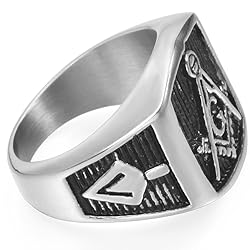 Jude Jewelers Retro Vintage Stainless Steel Masonic