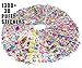 3D Puffy 1300+ Sticker Mega Variety Pack, 55 Different Sheets of Puffy Kids Stickers, Including Animals, Fish, Cars, Letters, Numbers, Fruit, Vegetables,Flowers, Smiley Faces and Lots More!