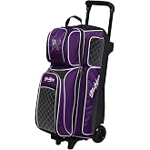 KR Strikeforce Royal Flush Triple Roller Bowling Bag for Three Bowling Balls, Shoes &amp; Accessories