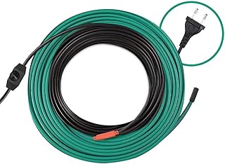 Tvird Heizkabel Frostschutz 8M,Pflanzenheizung Heizkabel Wasserdicht Heizkabel für Pflanzen Heizkabel Wasserdicht,30-60°C über der Umgebungstemperatur,Frostschutz bis -40°C, Schutzklasse: IP44