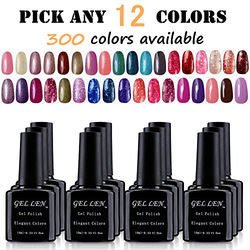 Buy Gellen Pick Any 12 Colors Soak Off UV Gel Nail Polish 300 Colors