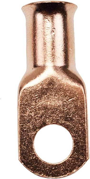 A-Team Performance 1/0 AWG American Wire Gauge Battery Cable 3/8" Tubular Lug Ring Eye Terminals Automotive Car Connector Accessories, Copper, 15 Per Package: Automotive
