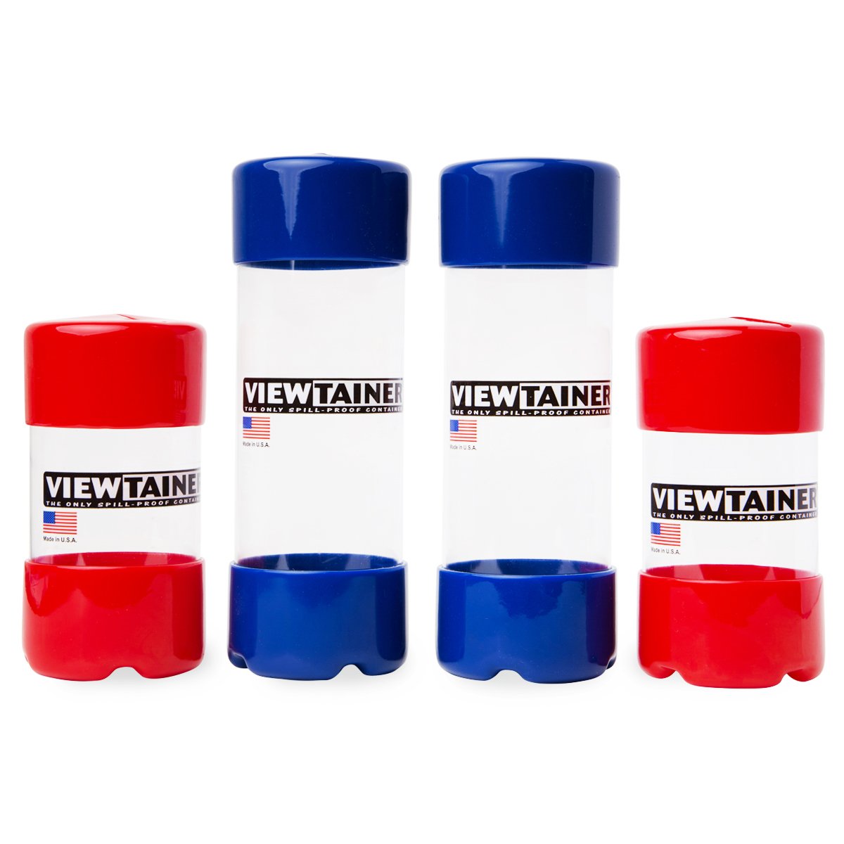 Viewtainer Slit-Top 4 pack - 2" (Red/Blue)