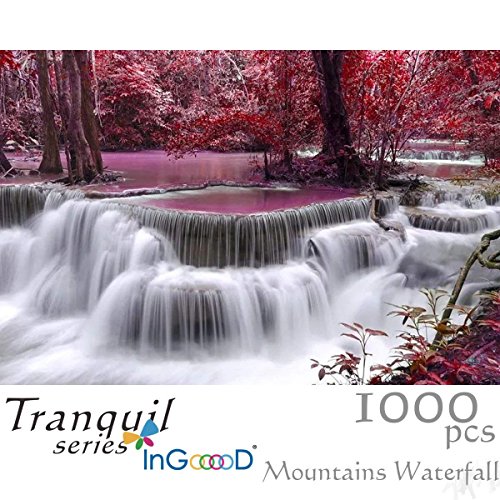 Ingooood Tranquil Series- Mountains Waterfall - Jigsaw Puzzles 1000 Pieces for Adult