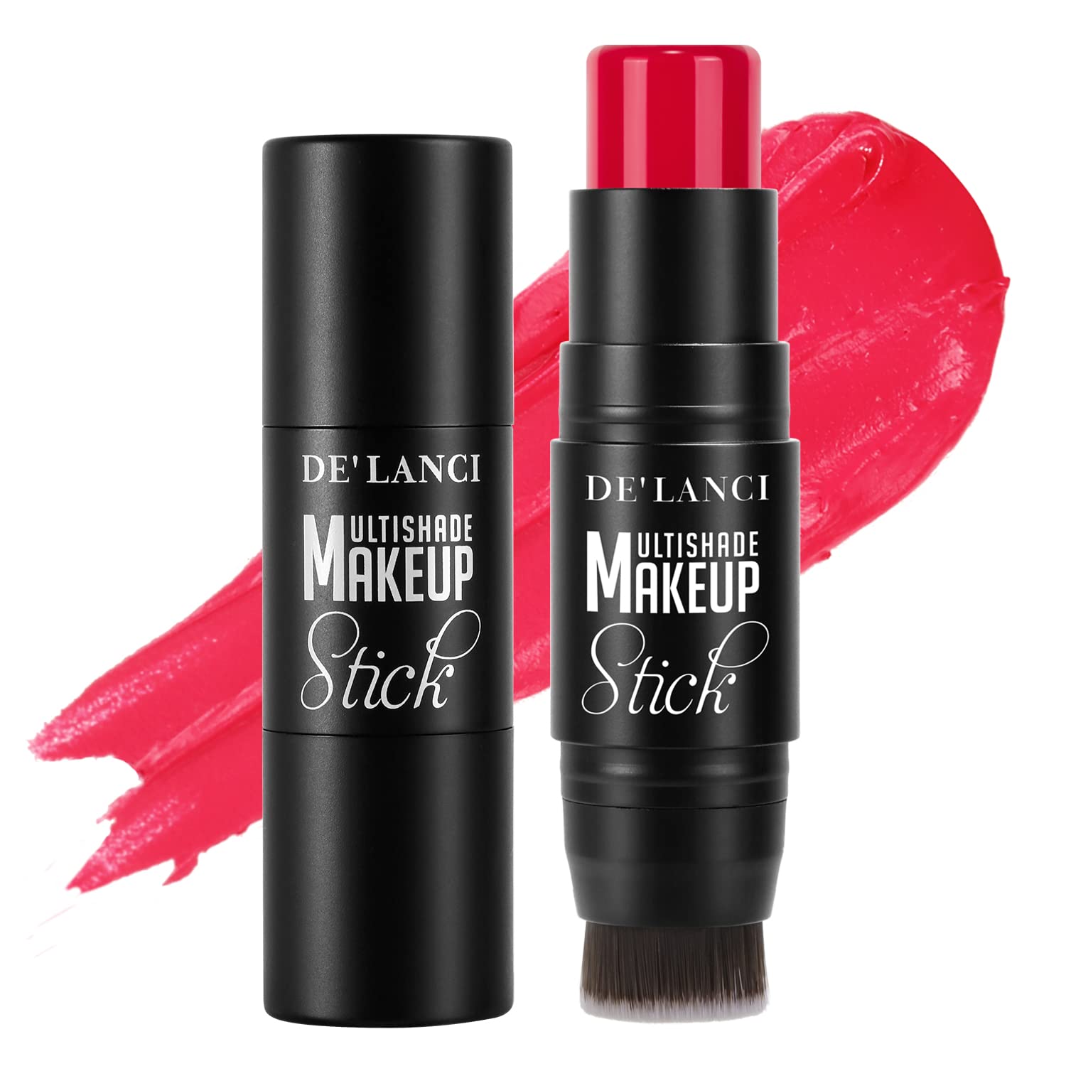 2022 New 3 In 1 Cream Blush Stick for Cheeks & Lips & Eyeshadow in a Waterproof Smooth Moisturizing Creamy Formula,Buildable Lightweight Cream Blush Makeup Stick with Biuld-in Brush,Easy to Use,Hickey