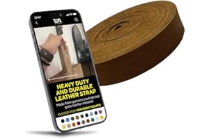TOFL Leather Strap for Crafts & Jewelry | 72 Long × 5/8" Wide × 1/8" Thick (7-8oz) | Genuine Leather Strips for Crafts, Projects or Repairs - Brown