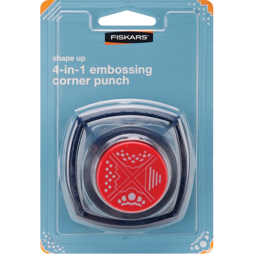 Fiskars 4 in 1 Embossing Corner Punch, Shape Up