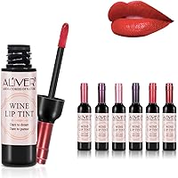 ALIVER 6 Colors Wine Liquid Lipstick, Lady Long Lasting Make Up Gloss Matte Lip Tint Wine Bottle Cover, Matte Lip Gloss (6pcs