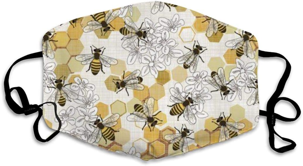 Save The Honey Bees Dust Mouth Adjustable Windproof Ear Loops Reusable Face Mask for Kids Teens Men Women