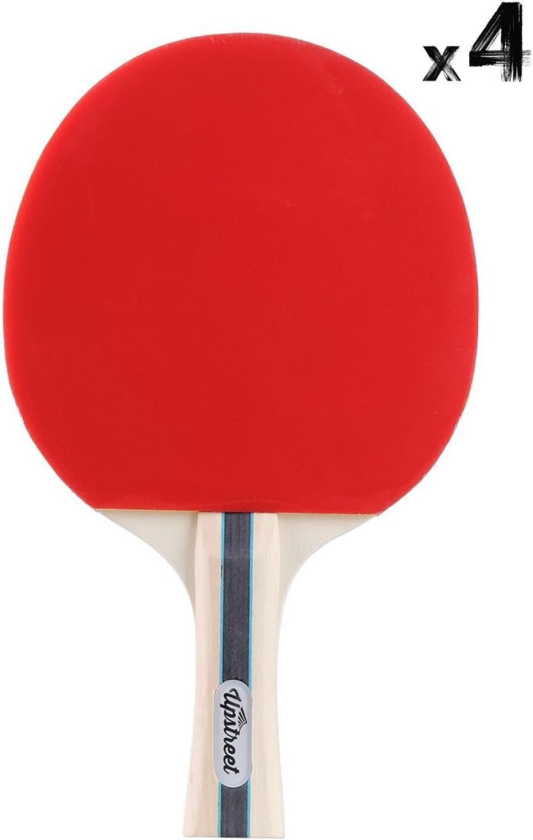 Upstreet The Box Set: 4 Ping Pong Paddles with 3 Star Ping Pong Balls for Table Tennis : Sports & Outdoors