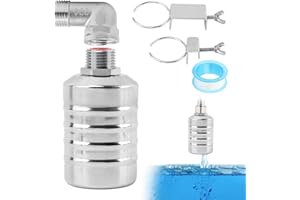TLPCRKI Leakproof 1/2" Float Valve, 304 Stainless Steel Water Tank Float Valve, Fully Automatic Water Level Control Float Valve for Water Tank, Pool, Water Tank, Livestock Troughs