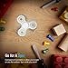 Fidget Spinner, Maxboost [Mini Size][Premium Bearing] Figit Spinner Toy Finger Spinner Focus Spinner Easy Spin Stress Reducer for Kids and Adult Hands Toys Perfect for Anxiety, Autism (White/Silver)