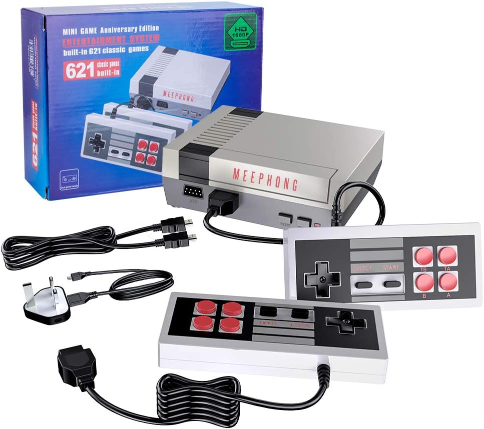 MEEPHONG Retro Game Console, HDMI HD NES Console Classic Game Console Built-in Hundreds of Classic Video Games: Toys & Games