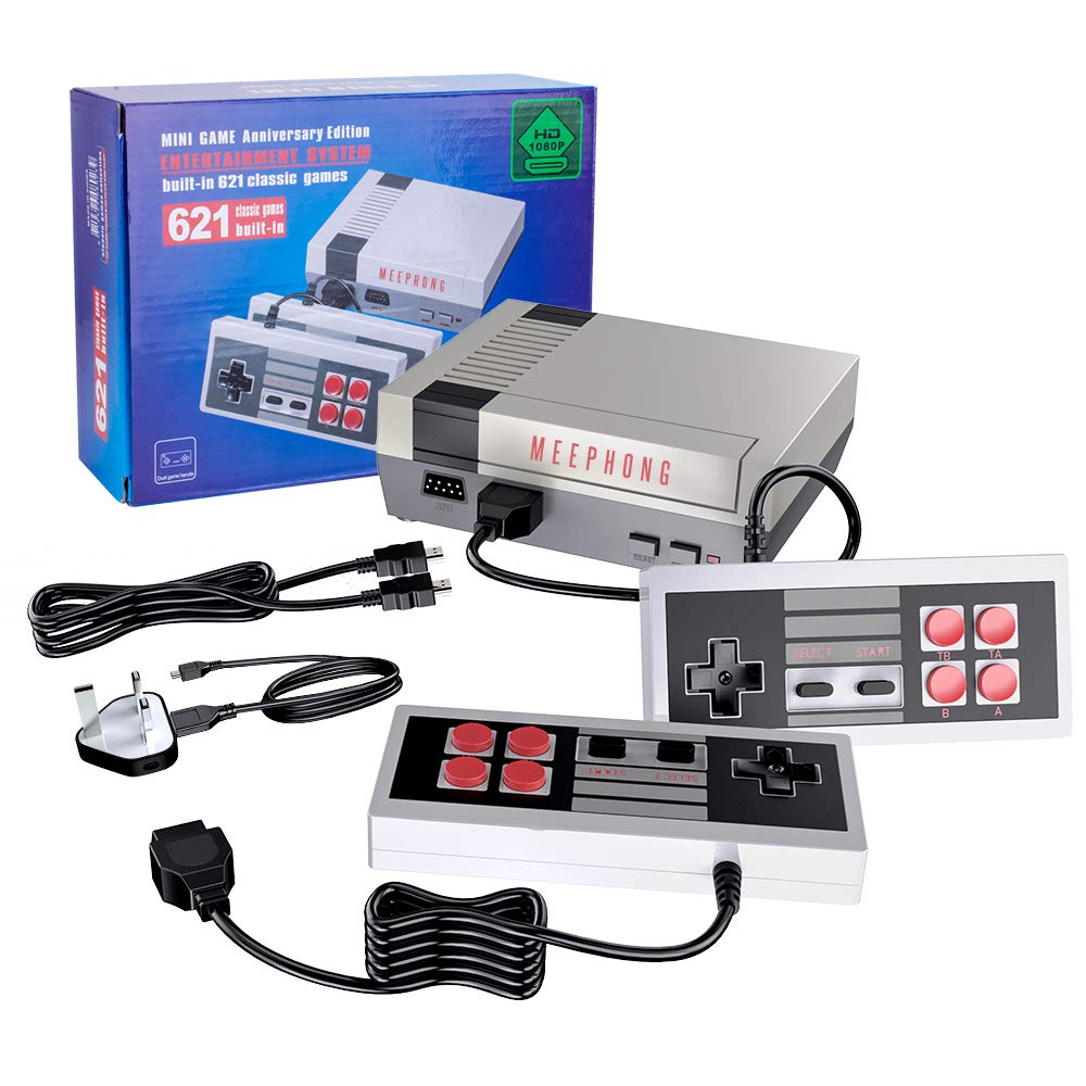 MEEPHONG Retro Game Console, HDMI HD NES Console Classic Old Game Console Built-in Hundreds of Classic Video Games: Video Games