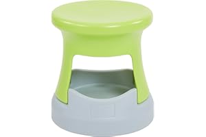 ECR4Kids Storage Wobble Stool, 15in Seat Height, Active Seating, Lime Green/Light Grey