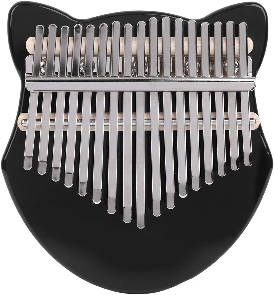 Thumb Piano Kit,Kalimba Crystal Fox Shape 17 Key for Beginner Compact Structure with Bag Tuning Hammer Bracket Wiping Cloth Music Instrument(black) Musical Instrument - Image 3