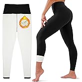 HEGALY Thick Fleece Lined Leggings for Women Tummy Control High Waisted Workout Thermal Warm Soft Yoga Pants for Cold Winter