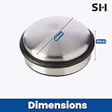 Select Hardware 1.2kg Heavy Door Stop Satin Nickel Rubber Buffer 10cm view 3