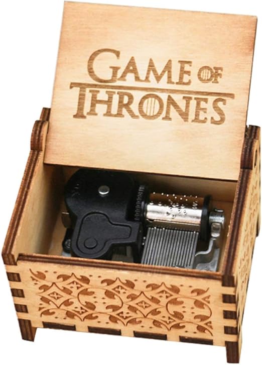 Amazon Com Youtang Game Of Thrones Music Box 18 Note Windup Clockwork Mechanism Engraved Wood Music Box Play Main Titles Brown Home Kitchen