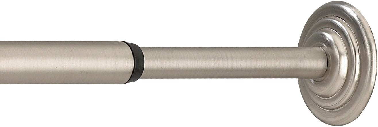 Window Treatment Hardware - Umbra Coretto 1/2-Inch Tension Drapery Rod for Window, 24 to 36-Inch, Nickel
