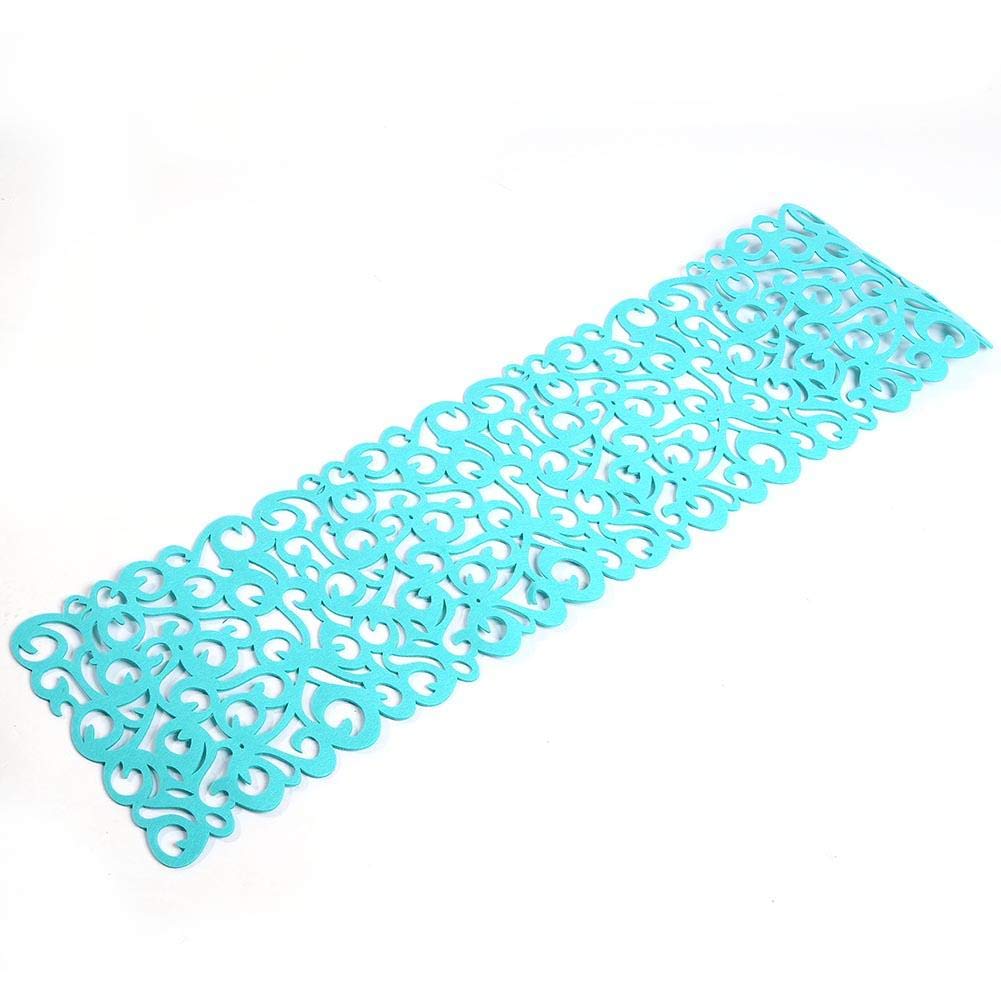 CHICIRIS 7 Colors Rectangle Shape Felt Tablecloth Runner Placemats Table Mats Household Decorations New for Home Office(Light green)