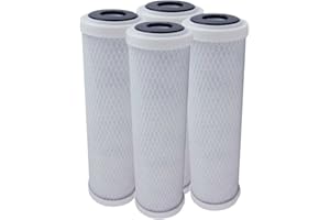 American Water Solutions 4 Pack Flow-Pur 8 Carbon Block Filter Compatible Filters for WCBCS-975-RV System