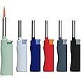 MK Lighter Candle Lighters, Windproof Flame, Ideal as Lighters for Candle, BBQ Lighters, Camping Lighters, Outdoor Lighters, Butane Refillable Lighters (NBR-6PC)