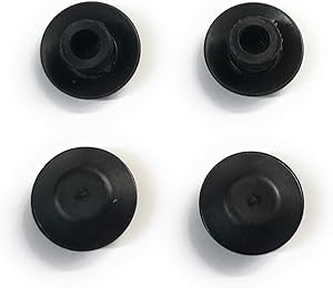 AMZ Clips and Fasteners 100 1/4" Black Plastic Flush Type Hole Plugs 1/2" Head