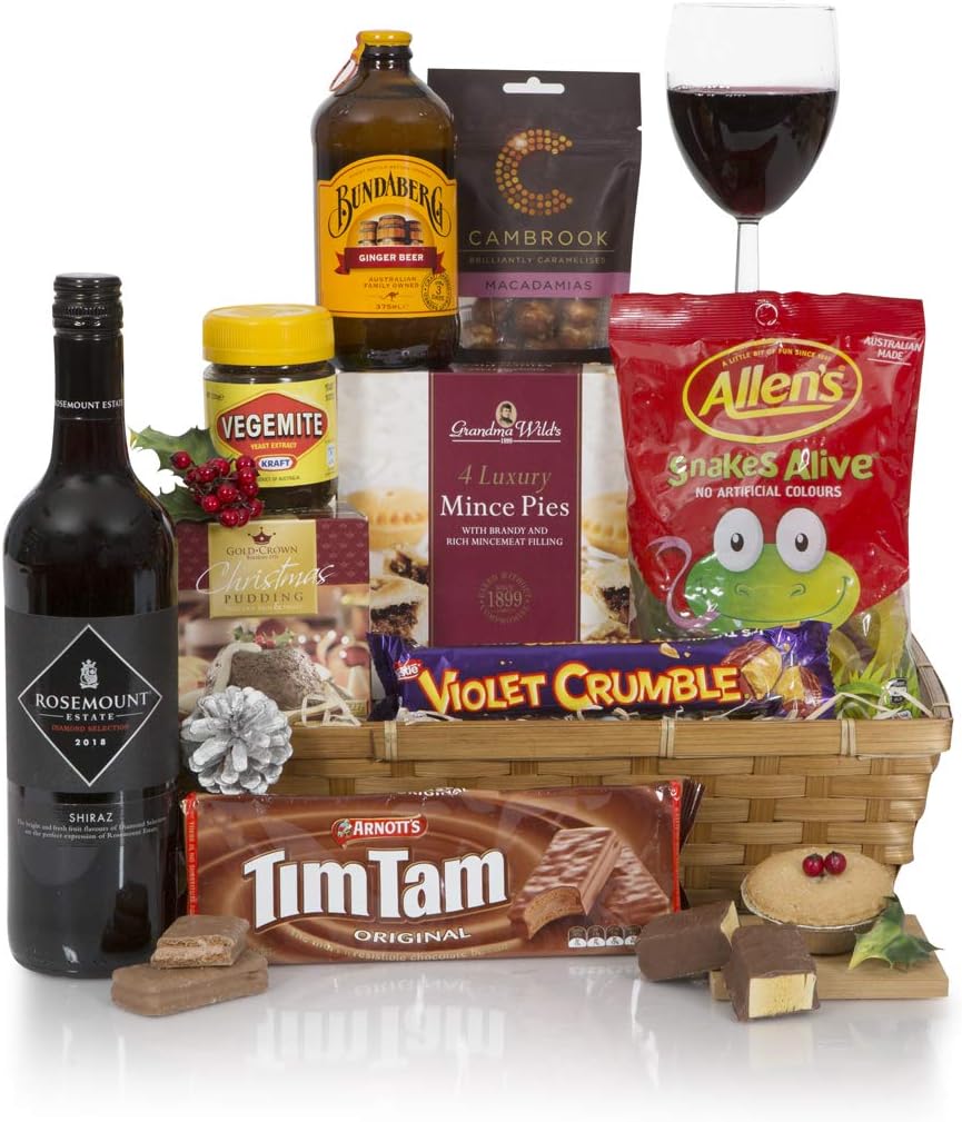 Merry Christmas From Down Under - Australian Food Christmas Hamper - Australia Themed Hampers For UK Family & Friends This Xmas