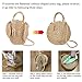 Women Straw Summer Beach Bag Handwoven Round Rattan Bag Cross Body Bag Shoulder Messenger Satchel (khaki)