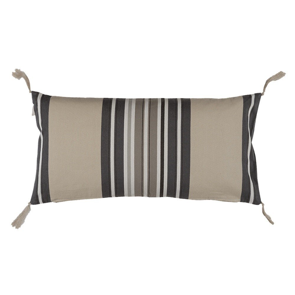 Linum MIMI G19 Cushion Cover Dark Grey 25 cm x 50 cm Cotton Velvet and