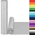 Eid Wrapping Paper, 15"x900" Light Grey Easter Wrapping Paper, Solid Color Art Craft Decorative Paper for Father’s Day Bouquet Flower Packing Poster Bulletin Board Paper Floor Covering Table Runner