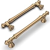 Amerdeco 10 Pack Champagne Bronze Cabinet Pulls 5 Inch(128mm) Hole Center Cabinet Hardware Kitchen Cabinet Handles for Bathro