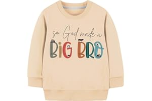 Ohokama Big Brother Sweatshirts Kids Boys Long Sleeve Shirt Toddler Bro Matching Announcement Outfit Cotton 2-7t
