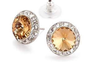 Star Light Crystal Jewelry | Colorful Rhinestone Pierced Earrings for Dance, Pageant, Prom, Performance, Wedding or Special Event