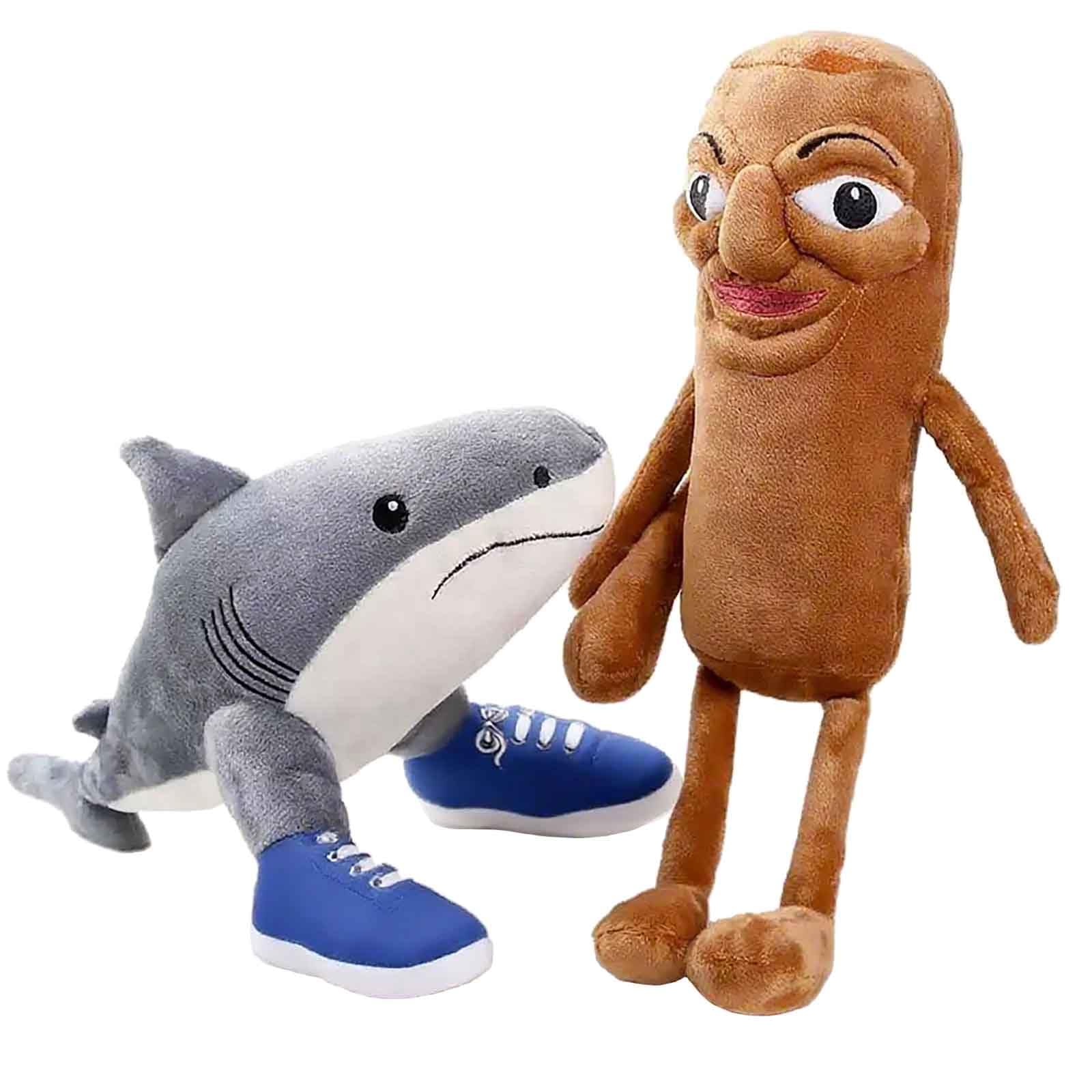 Photo 1 of Mushplushies 2PCS Italian Brainrot Stuffed Animal Plush, 14 InchTralalero Tralala, 18 Inch Tung Tung Tung Sahur Toys, Gifts for Adults and Children Kids.