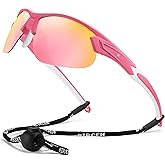 BIRCEN Mens Polarized Sunglasses for Sports: TR90 Lightweight Sun Glasses Wrap Around Shades for Fishing Driving Cycling